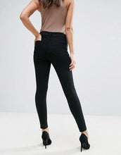 High Waist Skinny Jeans in Clean Black